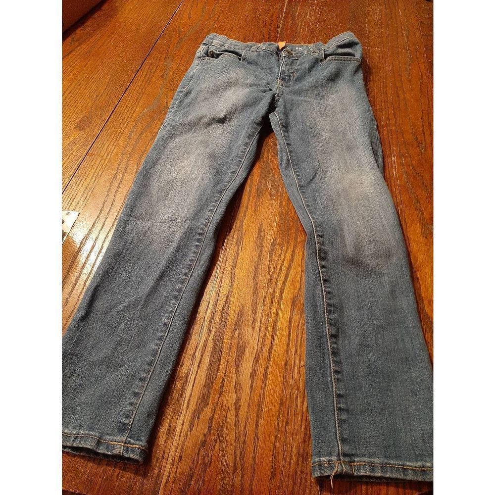 Boys 8 Husky Place Skinny Denim Blue Jeans Adjustable Waist w/ Pockets